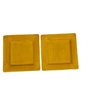 Pier 1 Imports Essential Colors Square Harvest Dinner Plates Set 2 Earthenware